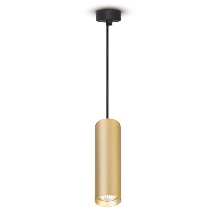 Brilagi - Ljuskrona med textilsladd SELE 1xGU10/30W/230V svart/guld