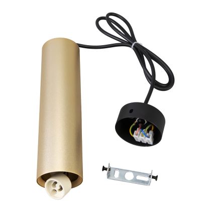 Brilagi - Ljuskrona med textilsladd SELE 1xGU10/30W/230V svart/guld