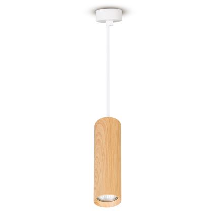 Brilagi - Ljuskrona med textilsladd SELE 1xGU10/30W/230V vit/ekdekor