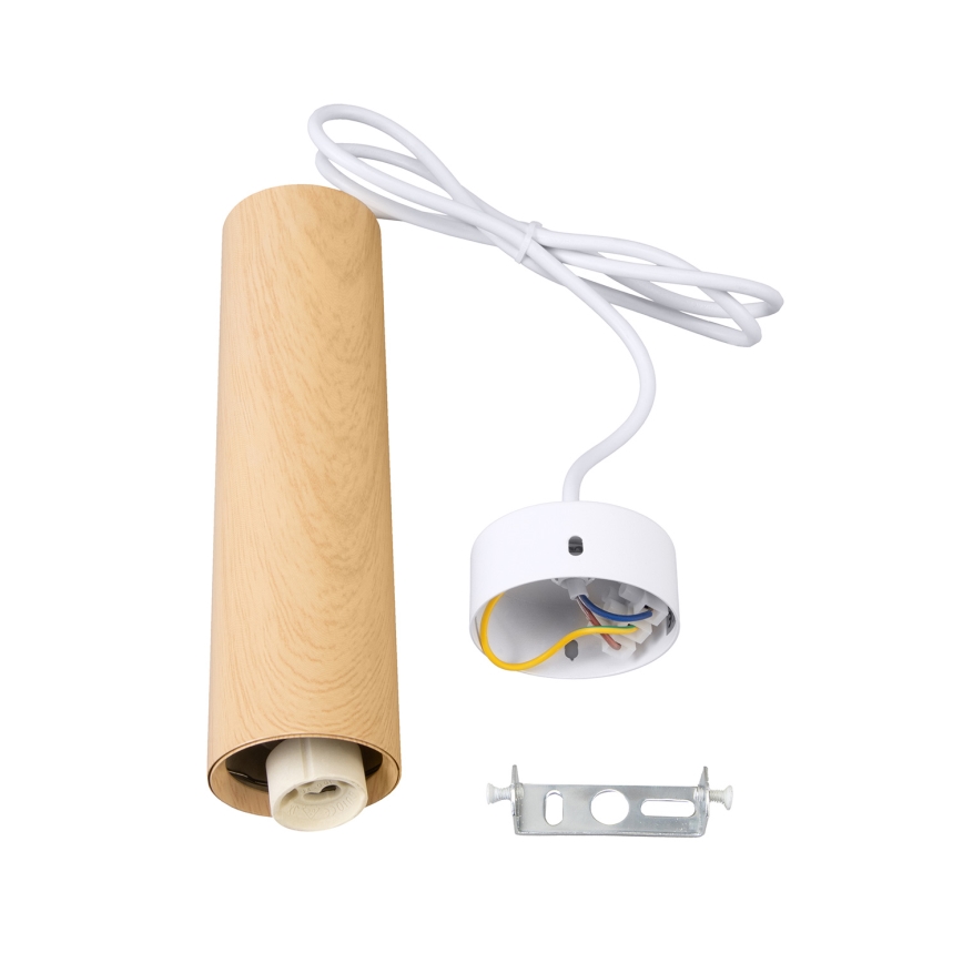 Brilagi - Ljuskrona med textilsladd SELE 1xGU10/30W/230V vit/ekdekor