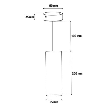 Brilagi - Ljuskrona med textilsladd SELE 1xGU10/30W/230V vit