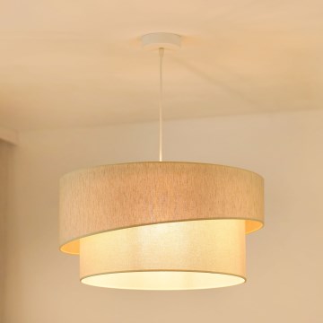 Brilagi - Ljuskrona med textilsladd SHINE 1xE27/15W/230V diameter 50 cm grädde