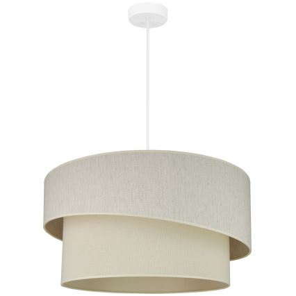 Brilagi - Ljuskrona med textilsladd SHINE 1xE27/15W/230V diameter 50 cm grädde