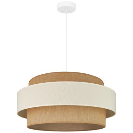 Brilagi - Ljuskrona med textilsladd SPACE LIGHT 1xE27/15W/230V diameter 50 cm beige/grädde