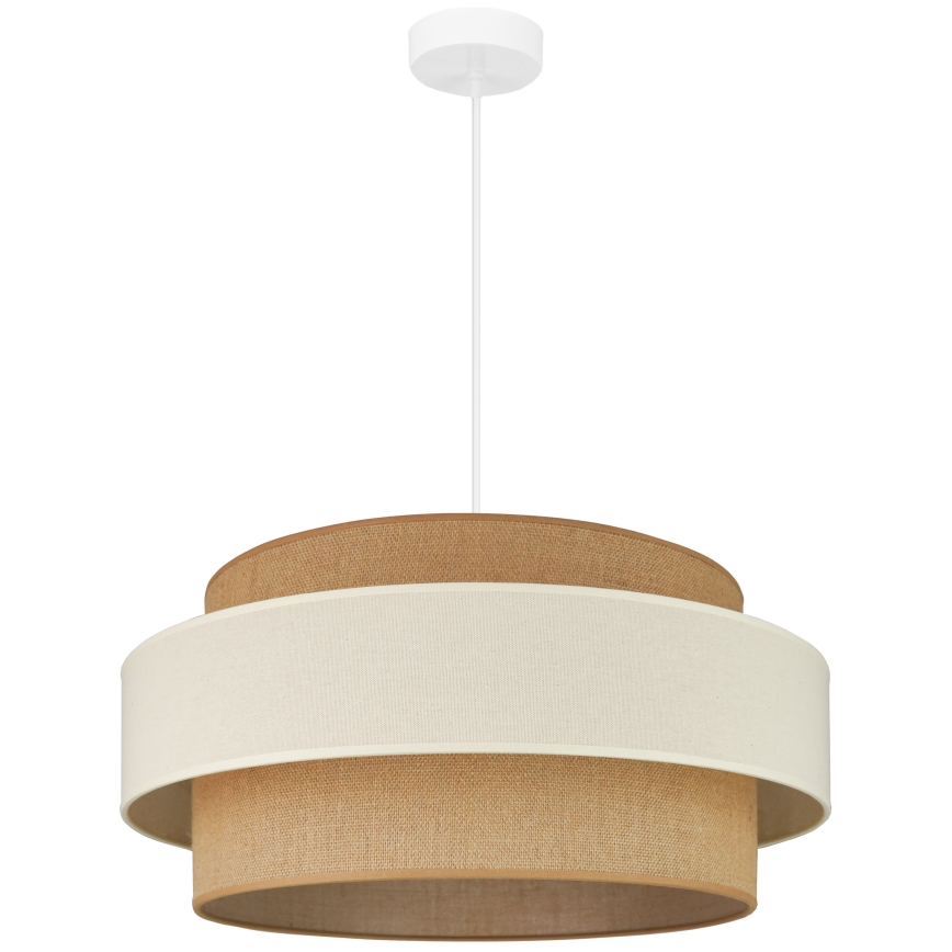 Brilagi - Ljuskrona med textilsladd SPACE LIGHT 1xE27/15W/230V diameter 50 cm beige/grädde