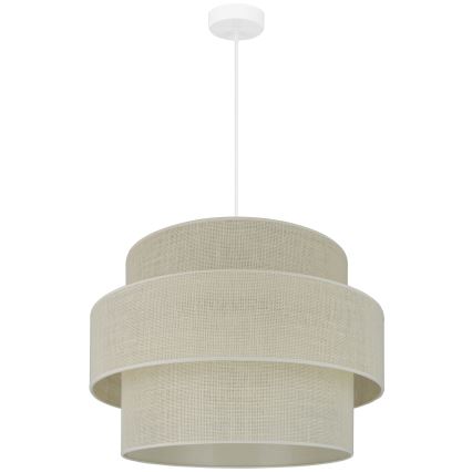 Brilagi - Ljuskrona med textilsladd SPACE YUTE 1xE27/15W/230V diameter 50 cm grädde/vit
