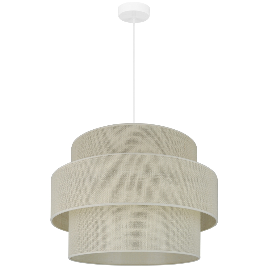 Brilagi - Ljuskrona med textilsladd SPACE YUTE 1xE27/15W/230V diameter 50 cm grädde/vit