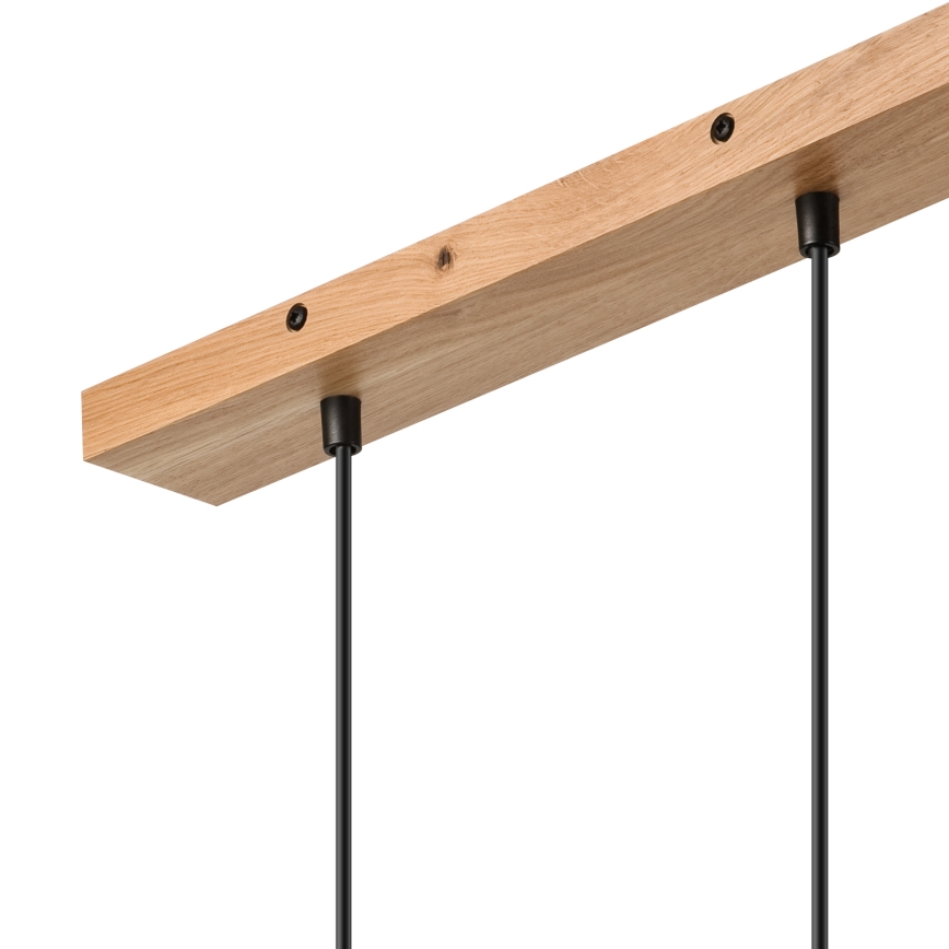 Brilagi - Ljuskrona med textilsladd WOODY BASKET 2xE27/60W/230V ek