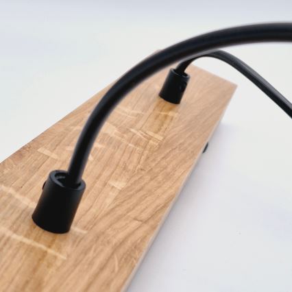 Brilagi - Ljuskrona med textilsladd WOODY BASKET 2xE27/60W/230V ek