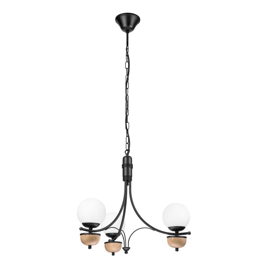 Brilagi - Ljuskrona på kedja COTTAGE 3xG9/40W/230V bok/vit