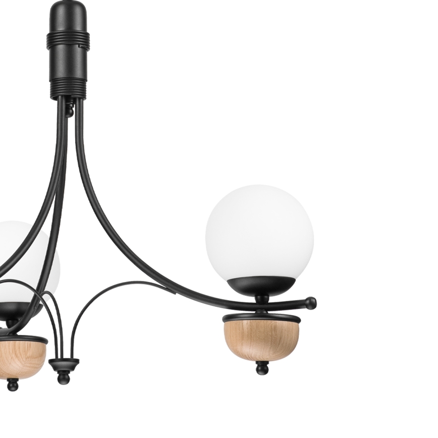 Brilagi - Ljuskrona på kedja COTTAGE 3xG9/40W/230V bok/vit