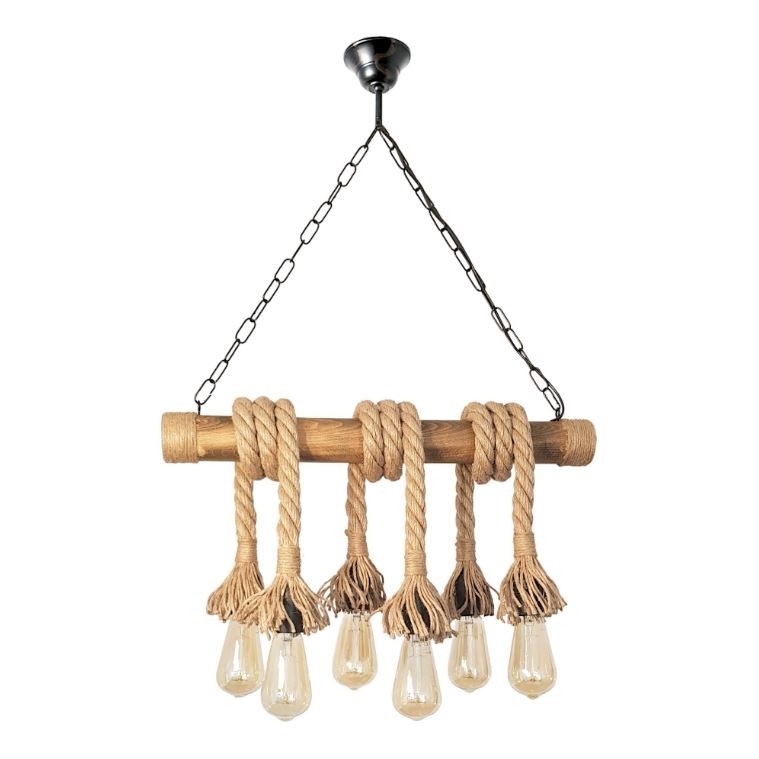 Brilagi - Ljuskrona på kedja KOS 6xE27/60W/230V bok