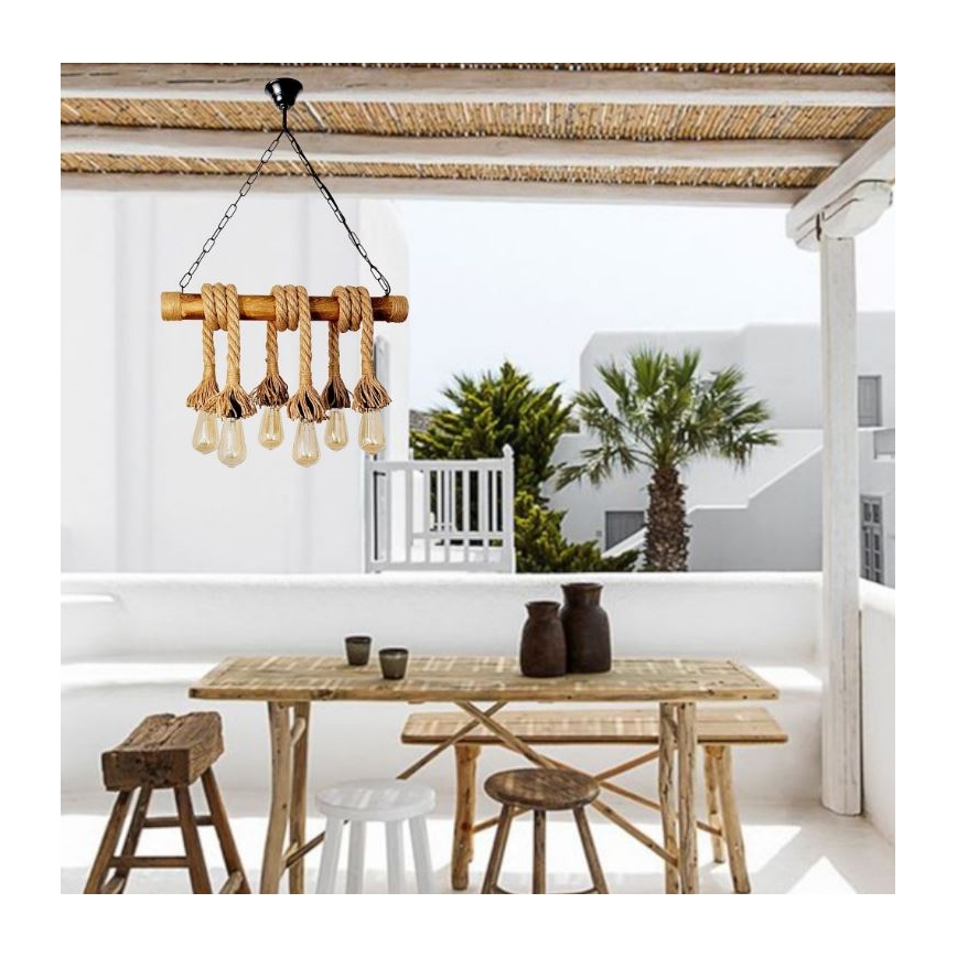 Brilagi - Ljuskrona på kedja KOS 6xE27/60W/230V bok