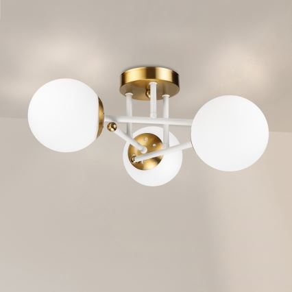 Brilagi - MALIVA ytmonterad taklampa 3xE14/15W/230V guld/vit