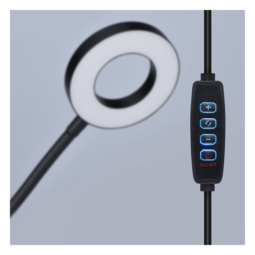 Brilagi - LED dimbar lampa med klämma ORBELA LED/8W/230V 3000/4000/5000K svart