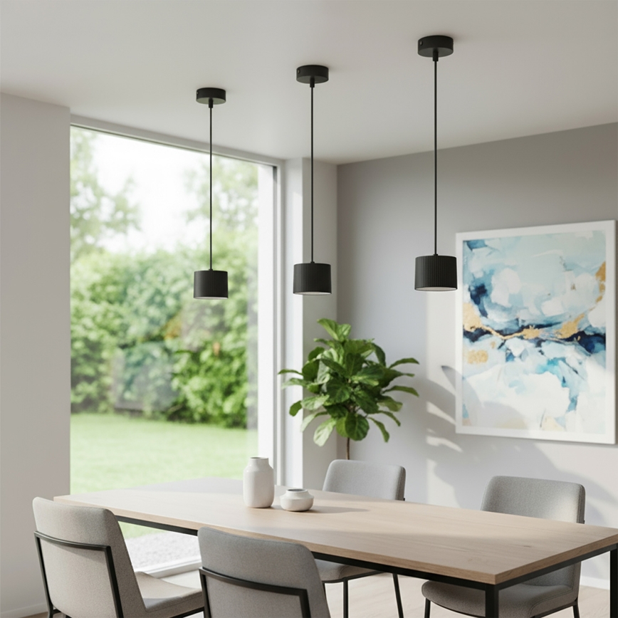 Brilagi - Pendellampa på vajer STRIPY 1xGX53/15W/230V svart