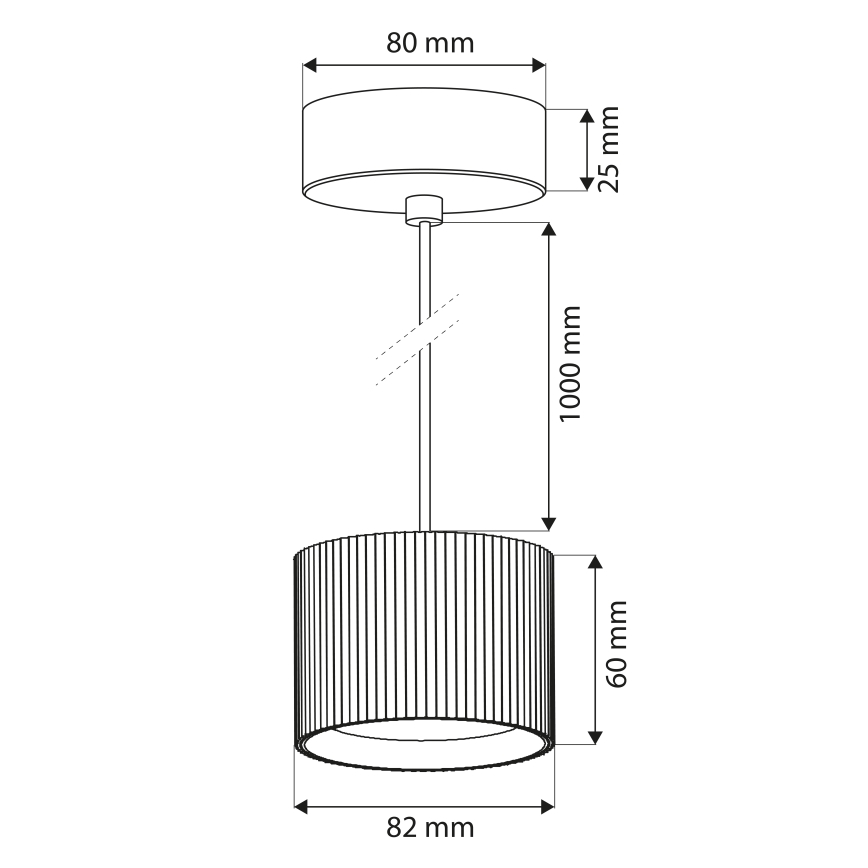 Brilagi - Pendellampa på vajer STRIPY 1xGX53/15W/230V svart