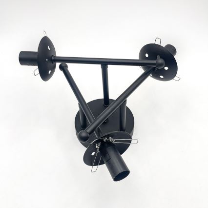 Brilagi - Plafond MALIVA 3xE14/15W/230V svart/klarglas