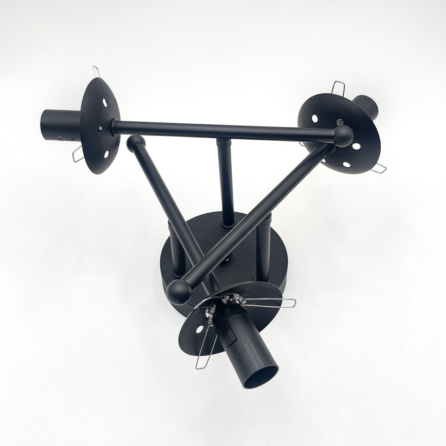 Brilagi - Plafond MALIVA 3xE14/15W/230V svart/klarglas