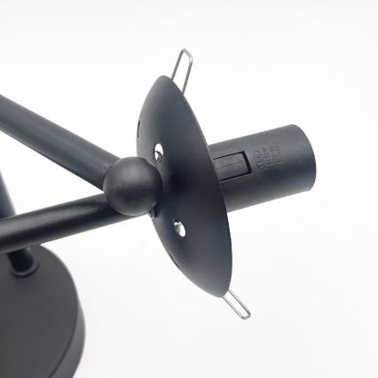 Brilagi - Plafond MALIVA 3xE14/15W/230V svart/klarglas