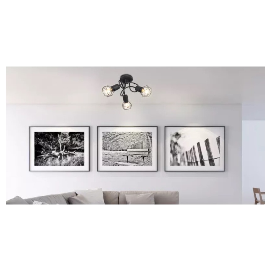 Brilagi - Plafondlampa CAGE 3xE14/40W/230V
