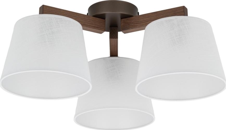 Brilagi - Plafondlampa LATTE 3xE27/60W/230V furu/vit