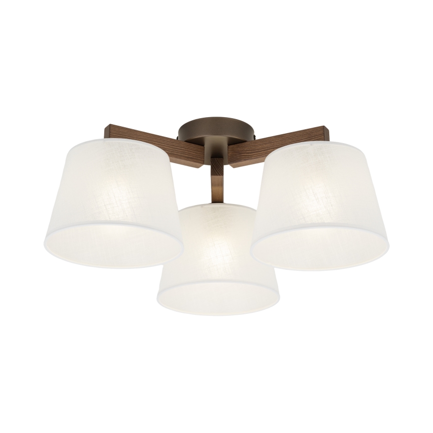 Brilagi - Plafondlampa LATTE 3xE27/60W/230V furu/vit