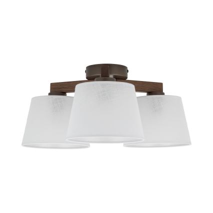 Brilagi - Plafondlampa LATTE 3xE27/60W/230V furu/vit
