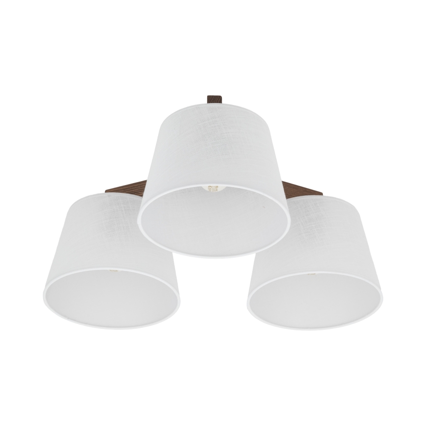 Brilagi - Plafondlampa LATTE 3xE27/60W/230V furu/vit