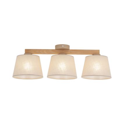 Brilagi - Plafondlampa LATTE SABIA 3xE27/60W/230V furu/beige