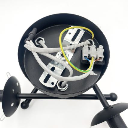 Brilagi - Plafondlampa MALIVA 3xE14/15W/230V svart/rökfärgad