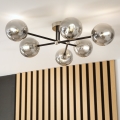 Brilagi - Plafondlampa MALIVA 6xE14/15W/230V matt krom/rökfärgad