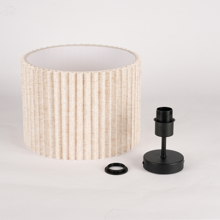 Brilagi - Plafondlampa NORDIC WAVE 1xE27/15W/230V Ø 32 cm linne/svart