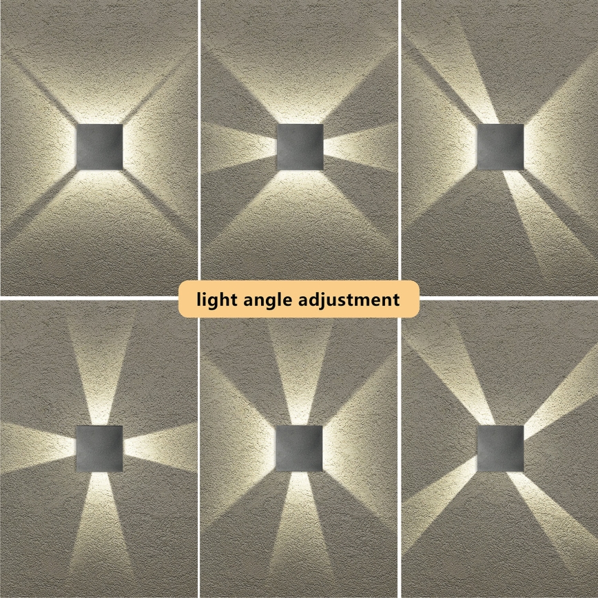 Brilagi - QUADRAY LED/4W/230V utomhusvägglampa antracit IP65