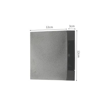 Brilagi - QUADRAY LED/4W/230V utomhusvägglampa antracit IP65
