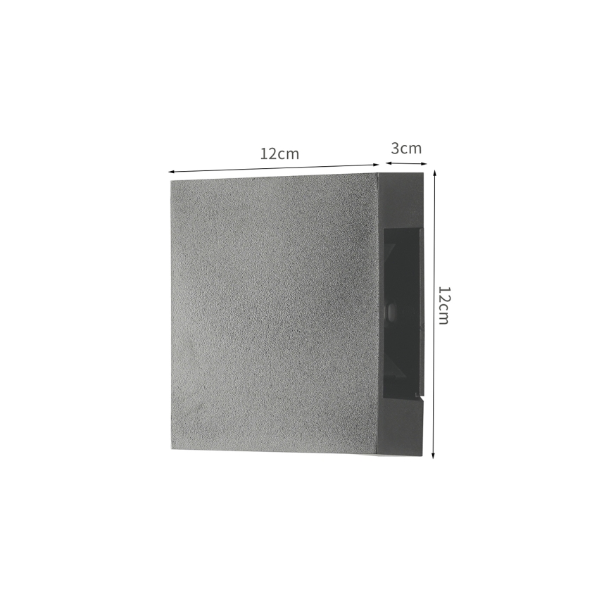 Brilagi - QUADRAY LED/4W/230V utomhusvägglampa antracit IP65