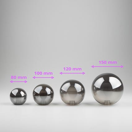 Brilagi - Reservglas till ljuskrona, vägglampa och lampa MISTEL, MILLA diameter 10 cm rökig