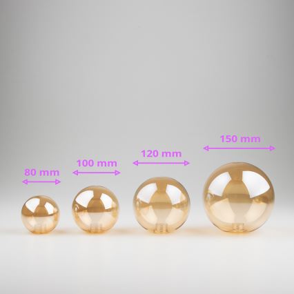 Brilagi - Reservglas till ljuskrona, vägglampa och lampa MISTEL, MILLA diameter 12 cm guld