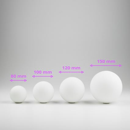 Brilagi - Reservglas till ljuskrona, vägglampa och lampa MISTEL, MILLA diameter 15 cm vit