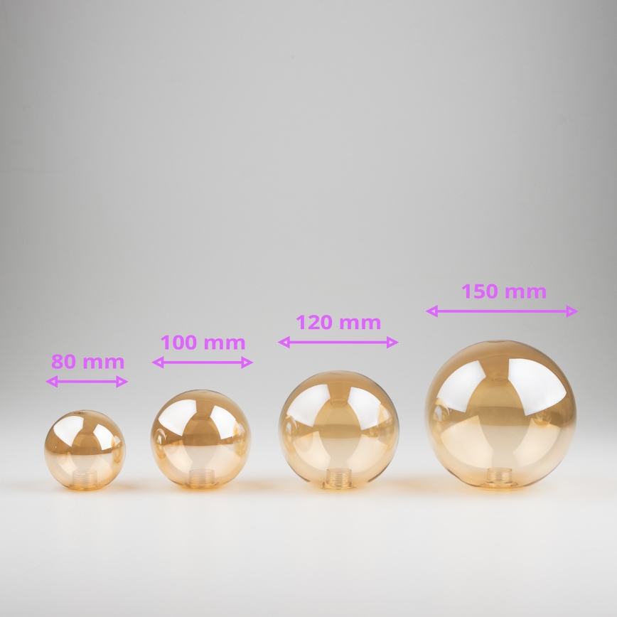 Brilagi - Reservglas till ljuskrona, vägglampa och lampa MISTEL, MILLA diameter 8 cm guld