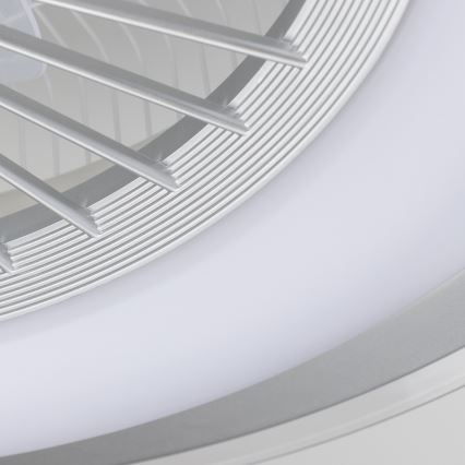 Brilagi - LED dimbar taklampa med fläkt RONDA LED/48W/230V 3000-6000K silver + fjärrkontroll