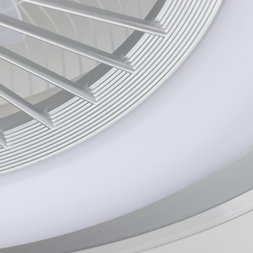 Brilagi - LED dimbar taklampa med fläkt RONDA LED/48W/230V 3000-6000K silver + fjärrkontroll