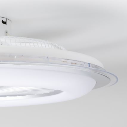 Brilagi - LED dimbar taklampa med fläkt RONDA LED/48W/230V 3000-6000K silver + fjärrkontroll