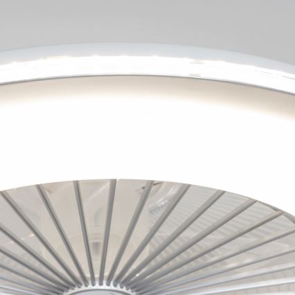 Brilagi - LED dimbar taklampa med fläkt RONDA LED/48W/230V 3000-6000K silver + fjärrkontroll
