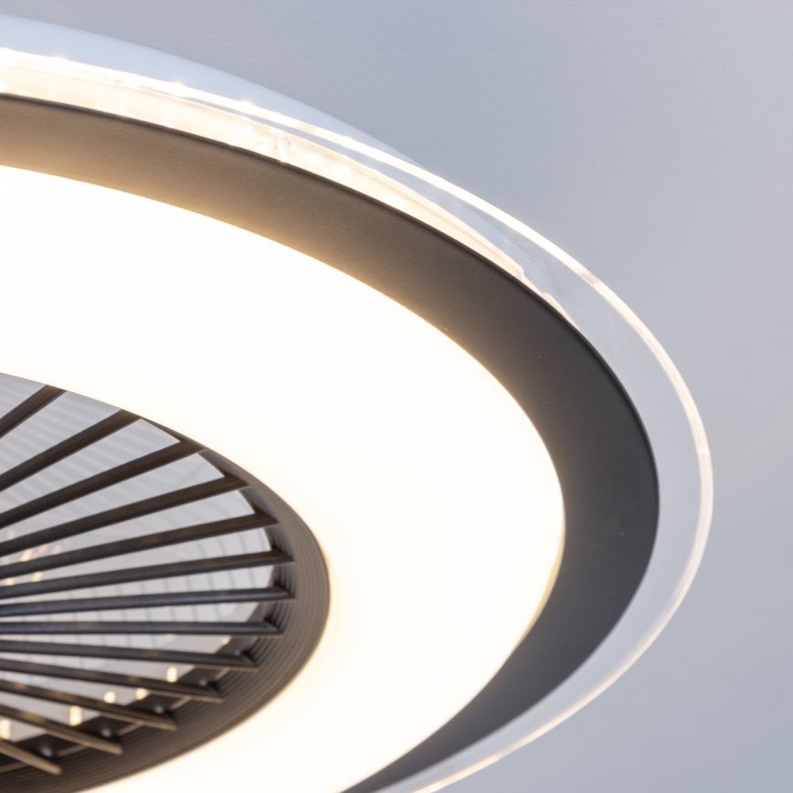 Brilagi - LED dimbar taklampa med fläkt RONDA LED/48W/230V 3000-6000K svart + fjärrkontroll