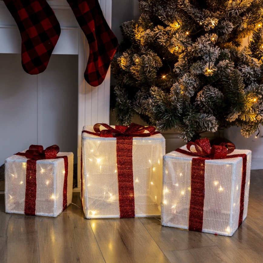 Brilagi - Set om 3 LED utomhusdekorationer för jul LED/2,6W/3xAA IP44 Presenter