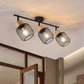 Brilagi - Spotlampa BASKLITE 3xE27/15W/230V gummiträ/svart