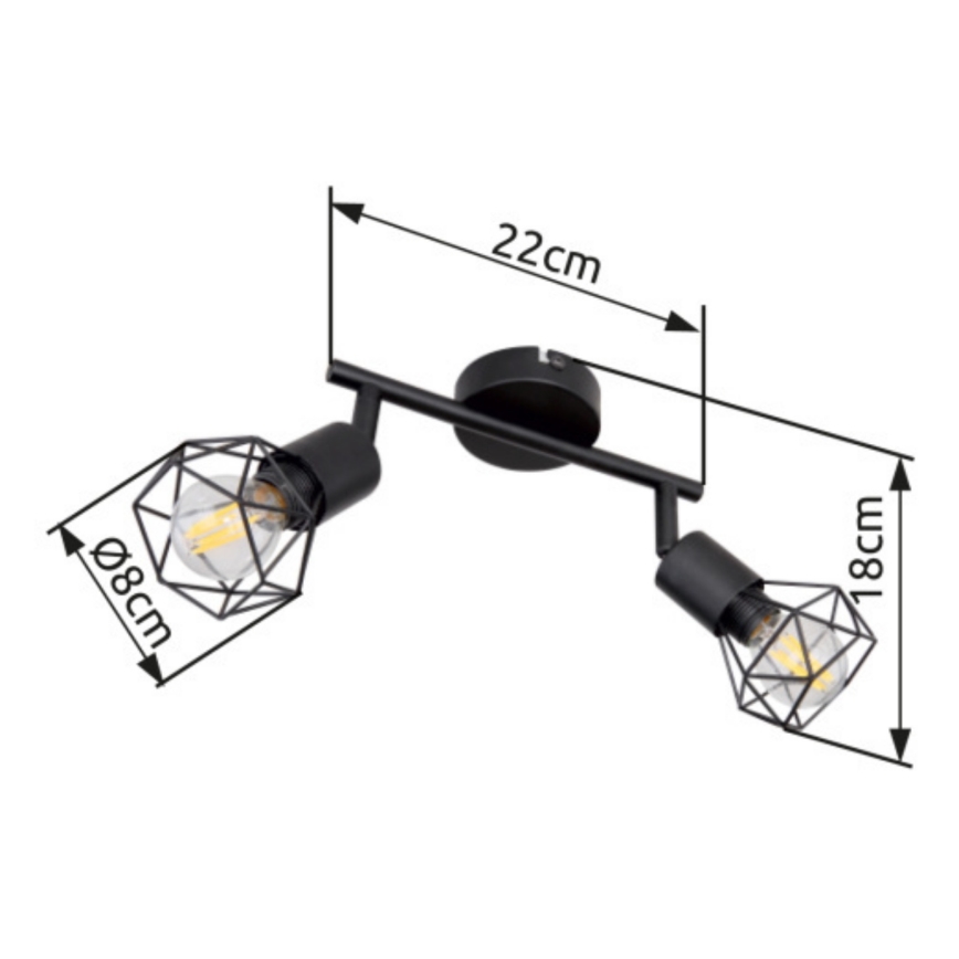 Brilagi - Spotlampa CAGE 2xE14/40W/230V