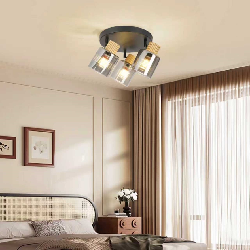 Brilagi - Spotlampa HYGGE 3xE14/15W/230V svart/rökfärgad