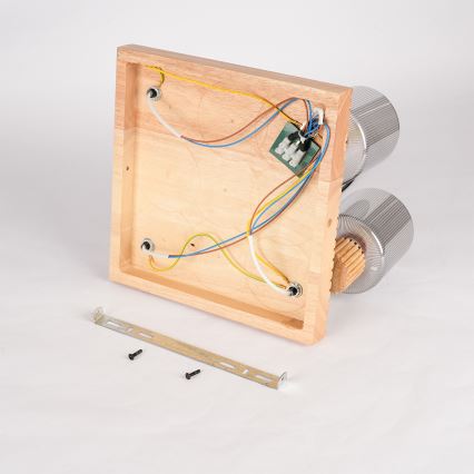 Brilagi - Spotlampa HYGGE 4xE14/15W/230V gummiträ/rökfärgad